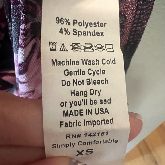 LulaRoe pleated floral skirt mid length size xsmall - Picture 4 of 4